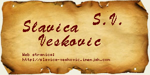 Slavica Vesković vizit kartica